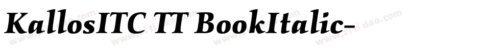 KallosITC TT BookItalic字体转换